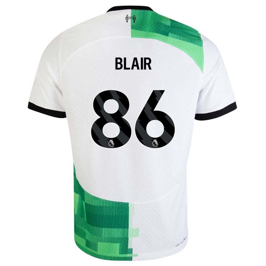 Niño Camiseta Harvey Blair #86 Blanco Verde 2ª Equipación 2023/24 La Camisa