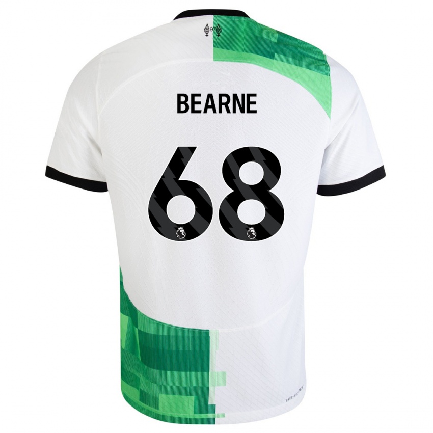 Niño Camiseta Jack Bearne #68 Blanco Verde 2ª Equipación 2023/24 La Camisa