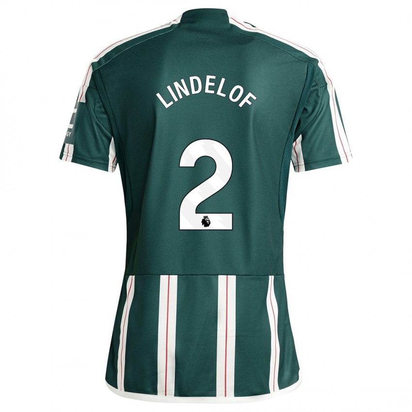 Niño Camiseta Victor Lindelof #2 Verde Oscuro 2ª Equipación 2023/24 La Camisa