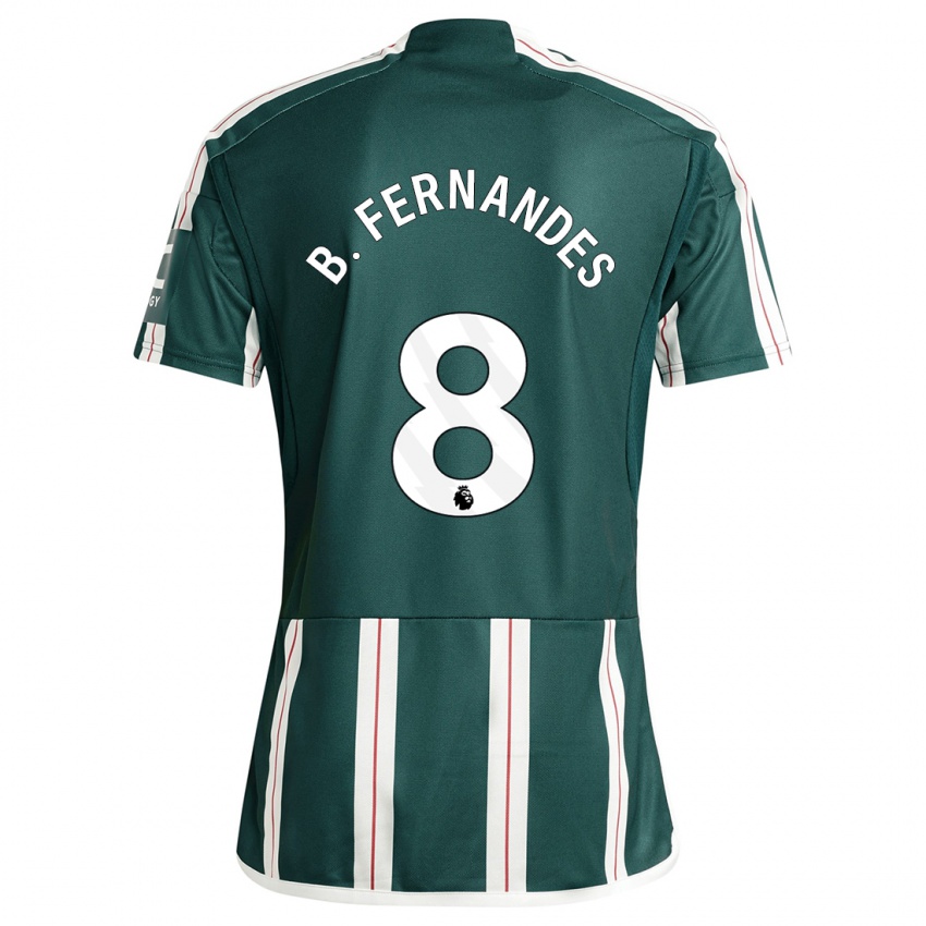 Niño Camiseta Bruno Fernandes #8 Verde Oscuro 2ª Equipación 2023/24 La Camisa