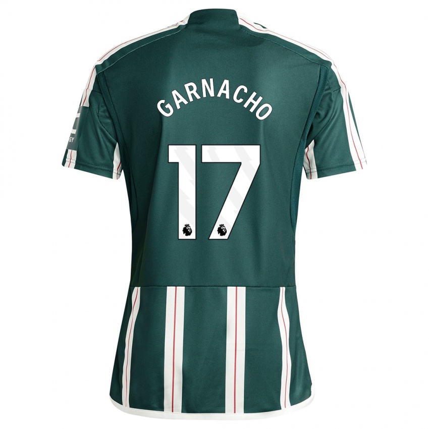 Niño Camiseta Alejandro Garnacho #17 Verde Oscuro 2ª Equipación 2023/24 La Camisa