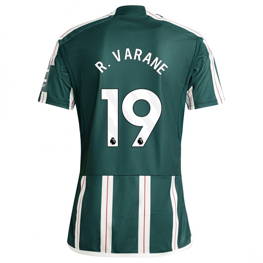 Niño Camiseta Raphael Varane #19 Verde Oscuro 2ª Equipación 2023/24 La Camisa