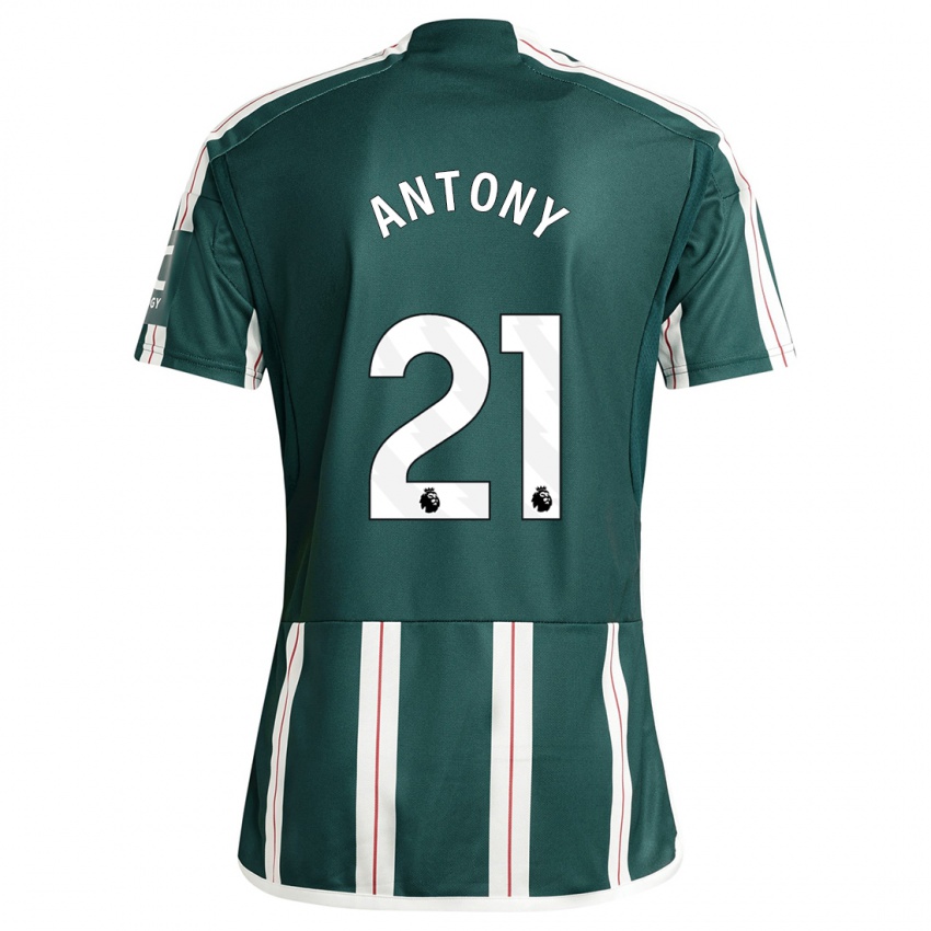 Niño Camiseta Antony #21 Verde Oscuro 2ª Equipación 2023/24 La Camisa