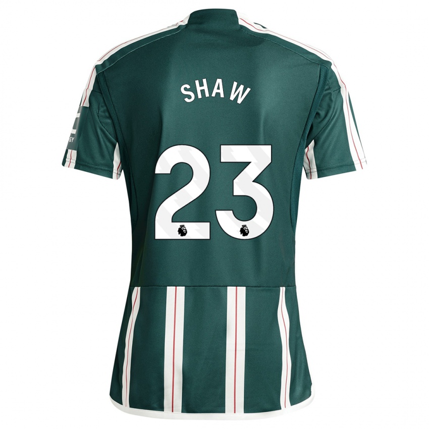 Niño Camiseta Luke Shaw #23 Verde Oscuro 2ª Equipación 2023/24 La Camisa