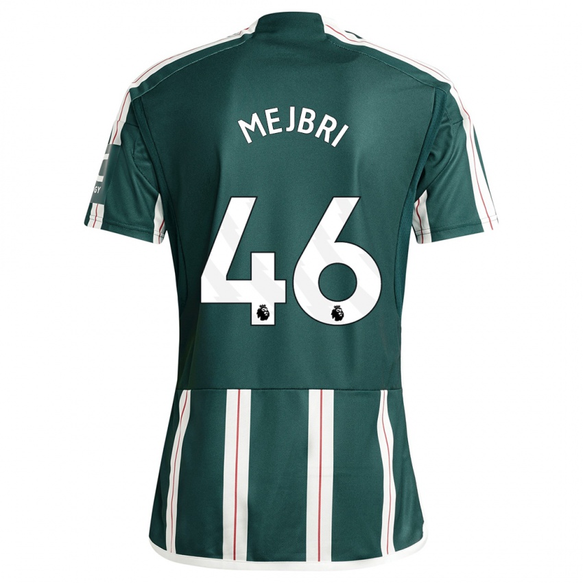 Niño Camiseta Hannibal Mejbri #46 Verde Oscuro 2ª Equipación 2023/24 La Camisa