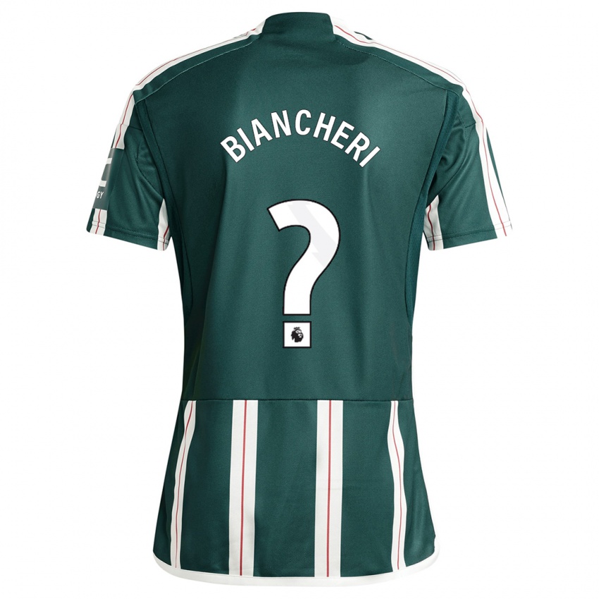 Niño Camiseta Gabriele Biancheri #0 Verde Oscuro 2ª Equipación 2023/24 La Camisa