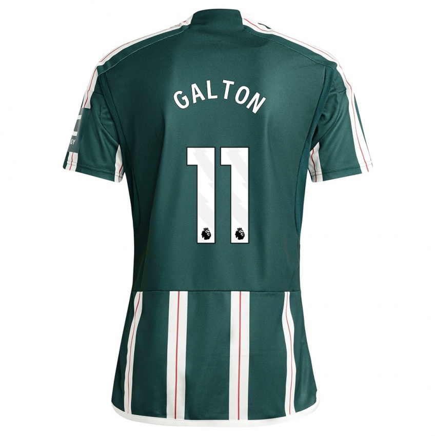 Niño Camiseta Leah Galton #11 Verde Oscuro 2ª Equipación 2023/24 La Camisa