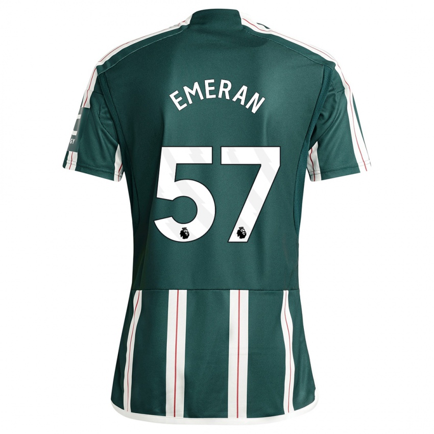 Niño Camiseta Noam Emeran #57 Verde Oscuro 2ª Equipación 2023/24 La Camisa