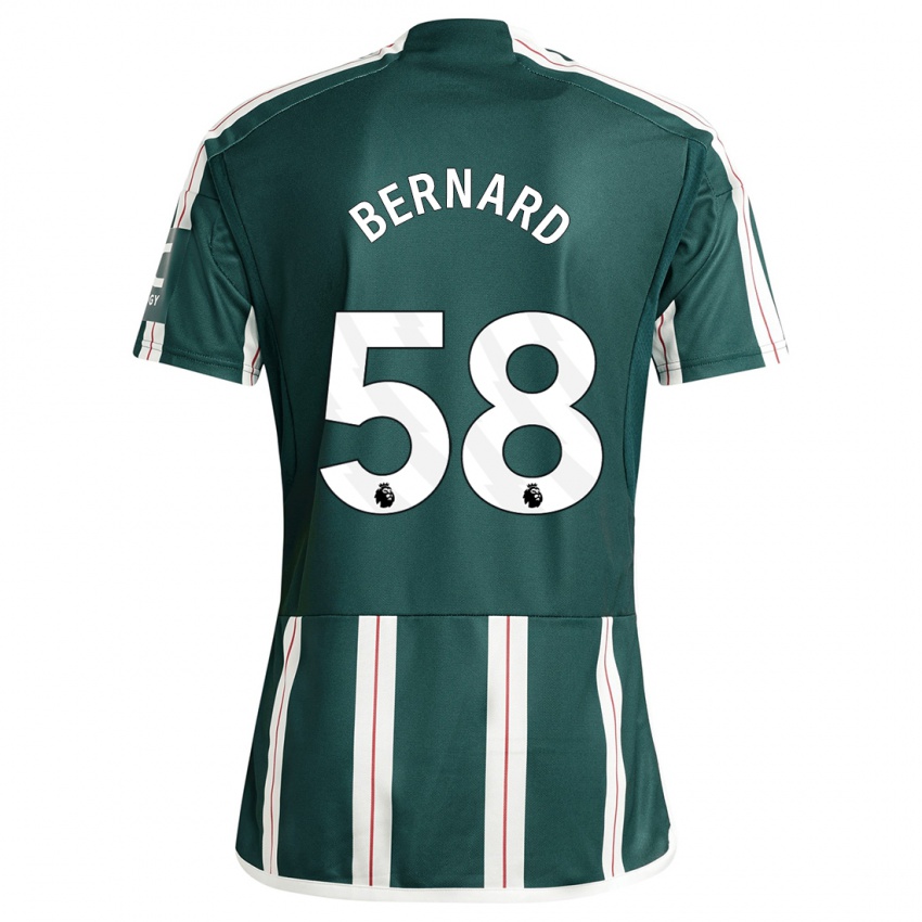 Niño Camiseta Bernard #58 Verde Oscuro 2ª Equipación 2023/24 La Camisa