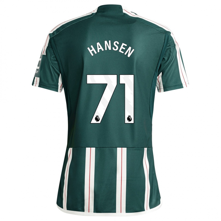Niño Camiseta Isak Hansen-Aaroen #71 Verde Oscuro 2ª Equipación 2023/24 La Camisa