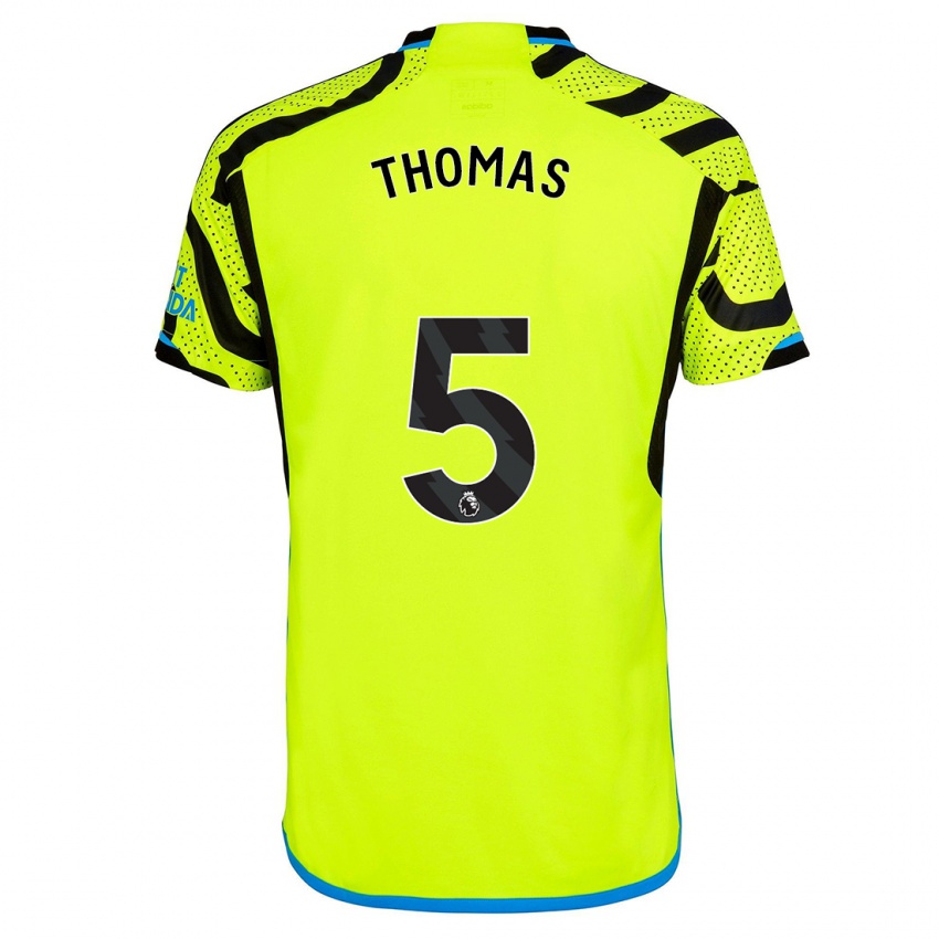 Niño Camiseta Thomas Partey #5 Amarillo 2ª Equipación 2023/24 La Camisa