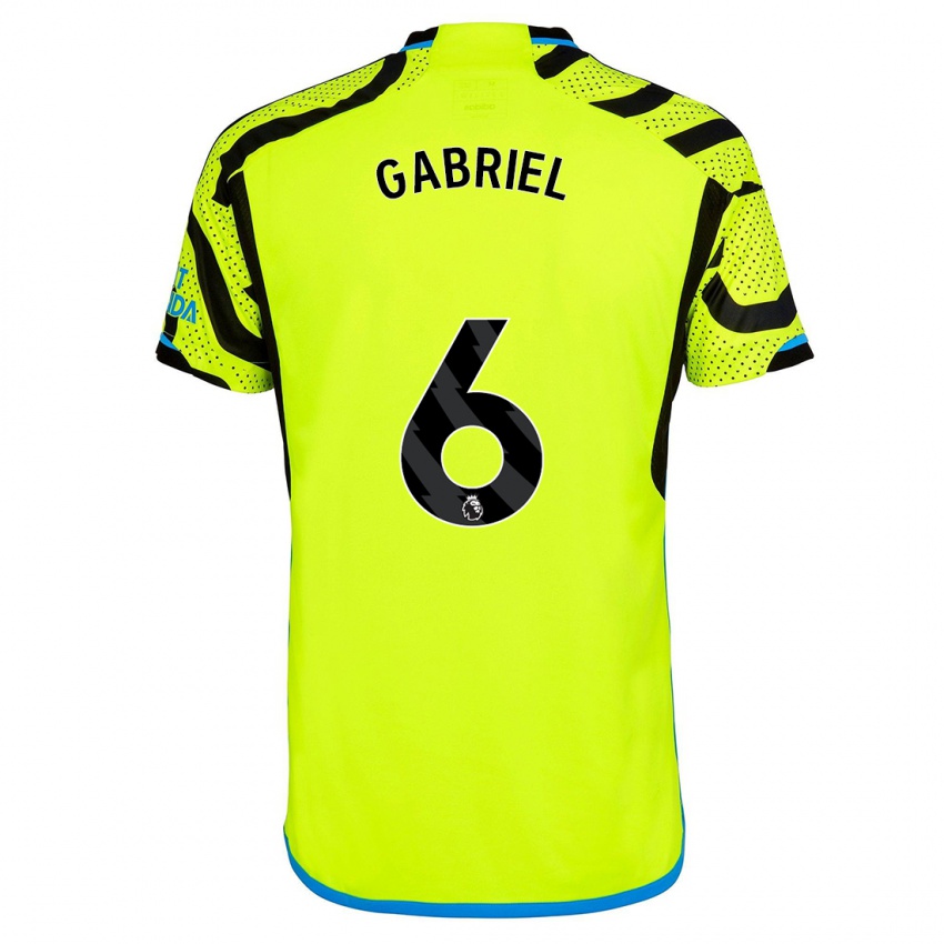 Niño Camiseta Gabriel Magalhaes #6 Amarillo 2ª Equipación 2023/24 La Camisa