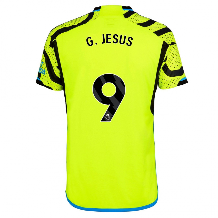 Niño Camiseta Gabriel Jesus #9 Amarillo 2ª Equipación 2023/24 La Camisa