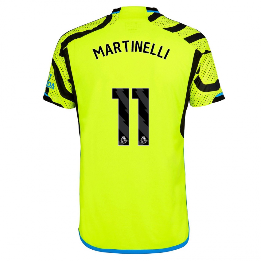 Niño Camiseta Gabriel Martinelli #11 Amarillo 2ª Equipación 2023/24 La Camisa