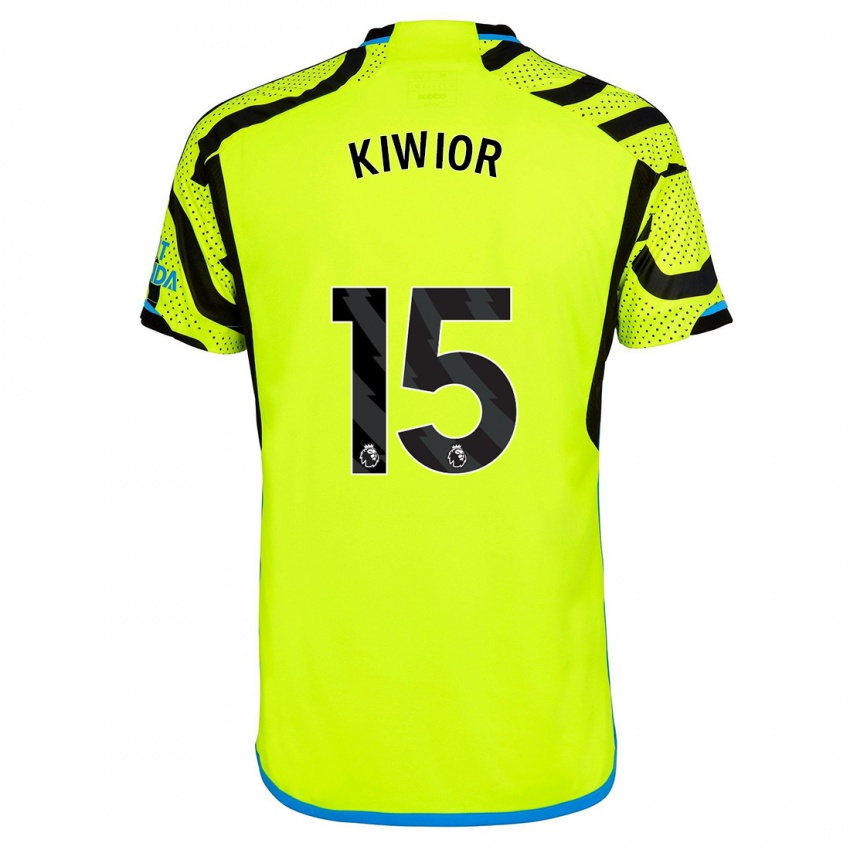 Niño Camiseta Jakub Kiwior #15 Amarillo 2ª Equipación 2023/24 La Camisa