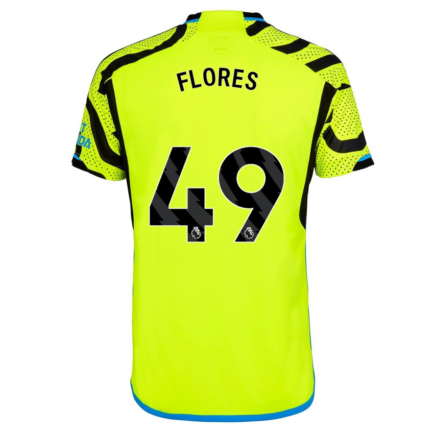 Niño Camiseta Marcelo Flores #49 Amarillo 2ª Equipación 2023/24 La Camisa