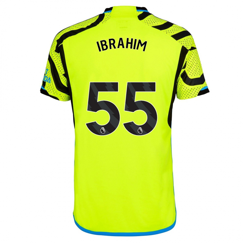 Niño Camiseta Bradley Ibrahim #55 Amarillo 2ª Equipación 2023/24 La Camisa