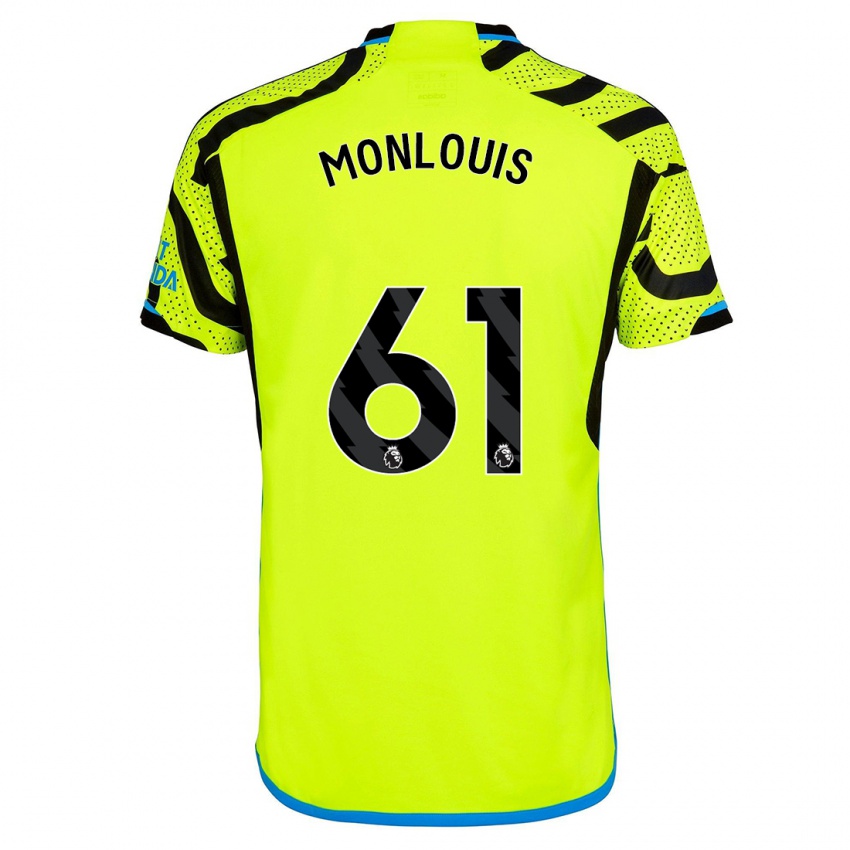 Niño Camiseta Zane Monlouis #61 Amarillo 2ª Equipación 2023/24 La Camisa
