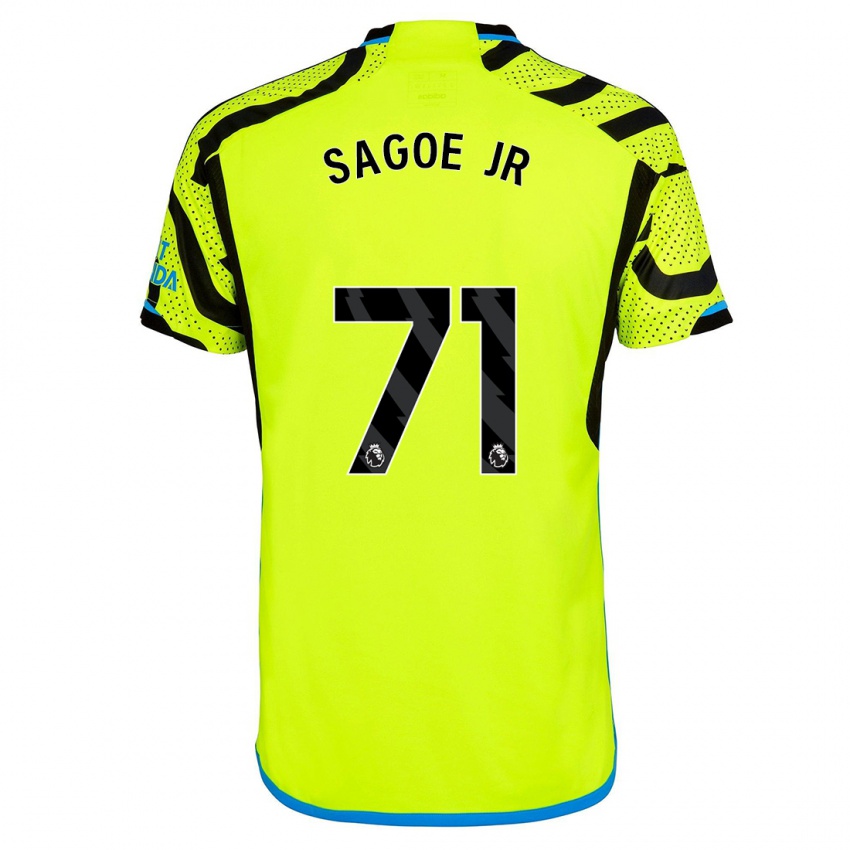 Niño Camiseta Charles Sagoe Jr #71 Amarillo 2ª Equipación 2023/24 La Camisa