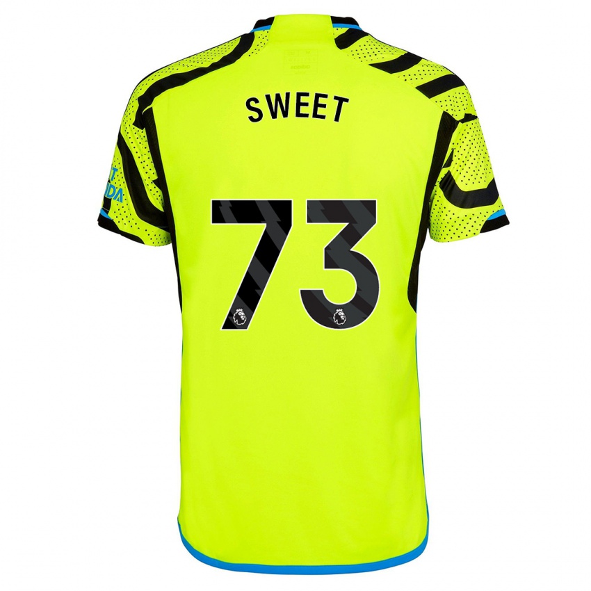 Niño Camiseta James Sweet #73 Amarillo 2ª Equipación 2023/24 La Camisa