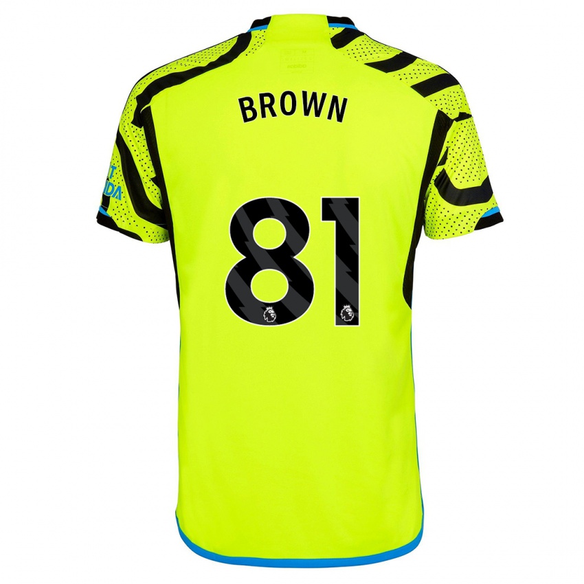 Niño Camiseta Luis Brown #81 Amarillo 2ª Equipación 2023/24 La Camisa