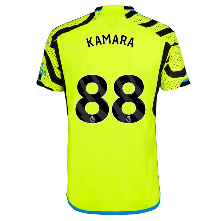 Niño Camiseta Osman Kamara #88 Amarillo 2ª Equipación 2023/24 La Camisa