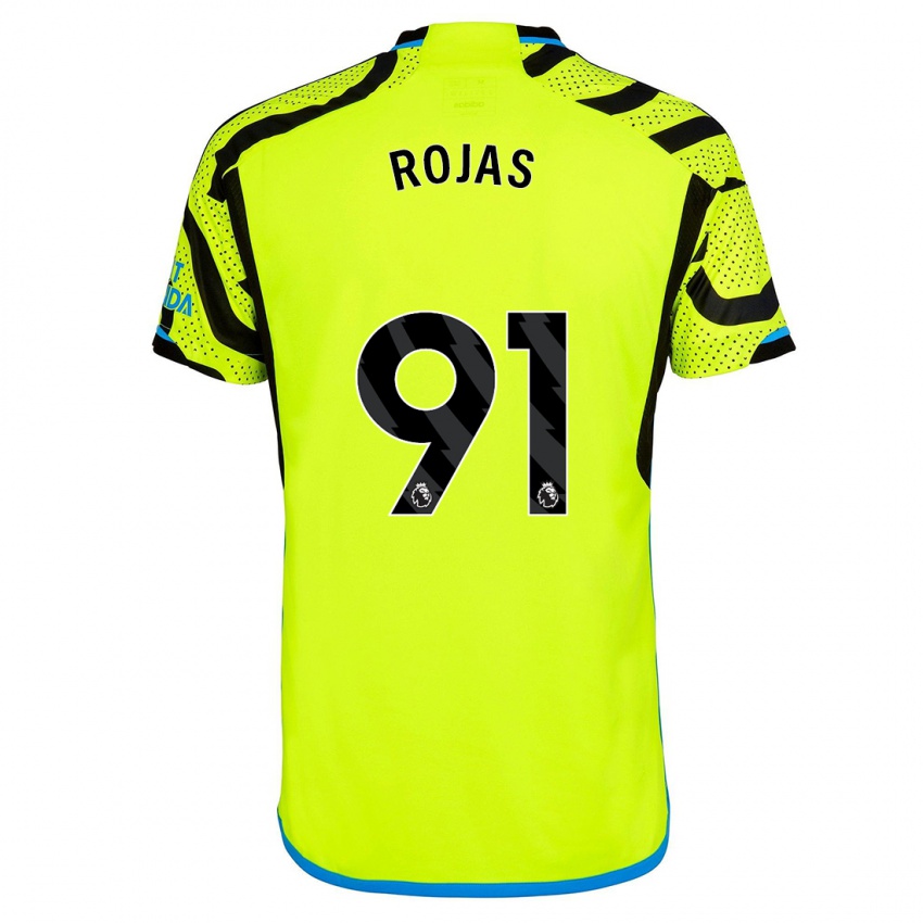 Niño Camiseta Alexei Rojas #91 Amarillo 2ª Equipación 2023/24 La Camisa