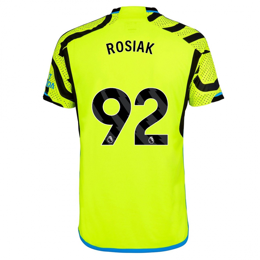 Niño Camiseta Michal Rosiak #92 Amarillo 2ª Equipación 2023/24 La Camisa