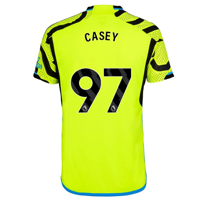 Niño Camiseta Dan Casey #97 Amarillo 2ª Equipación 2023/24 La Camisa