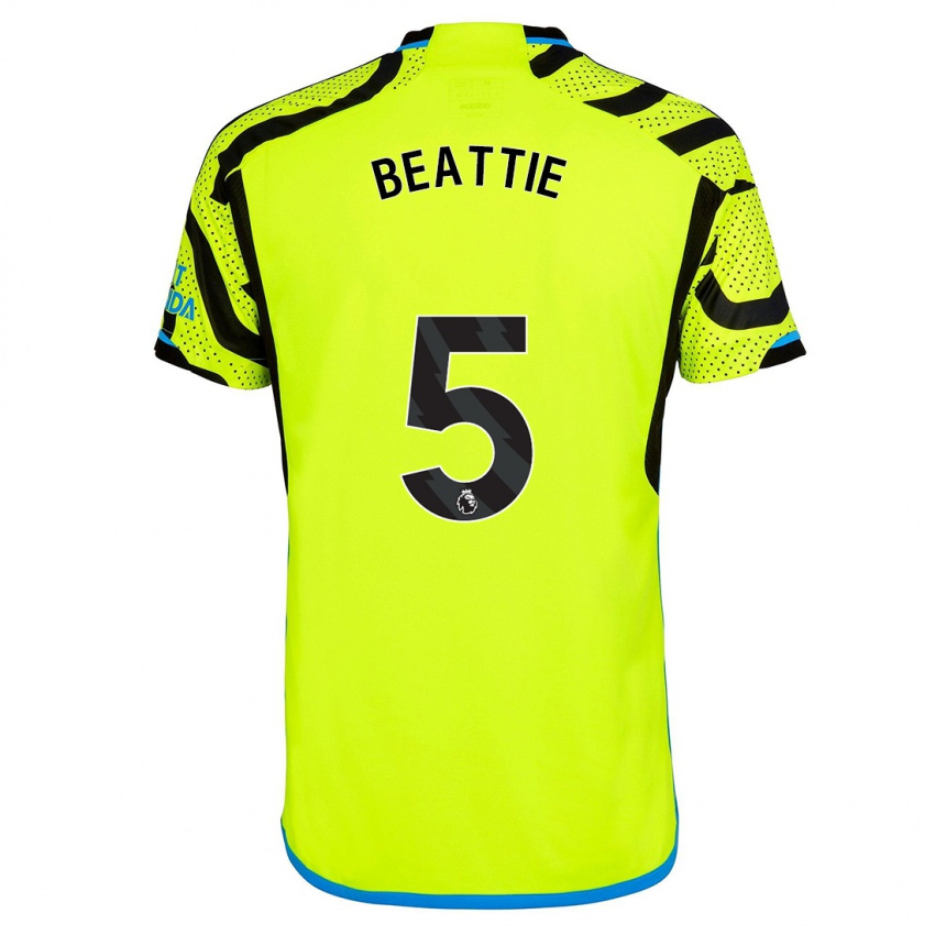 Niño Camiseta Jen Beattie #5 Amarillo 2ª Equipación 2023/24 La Camisa