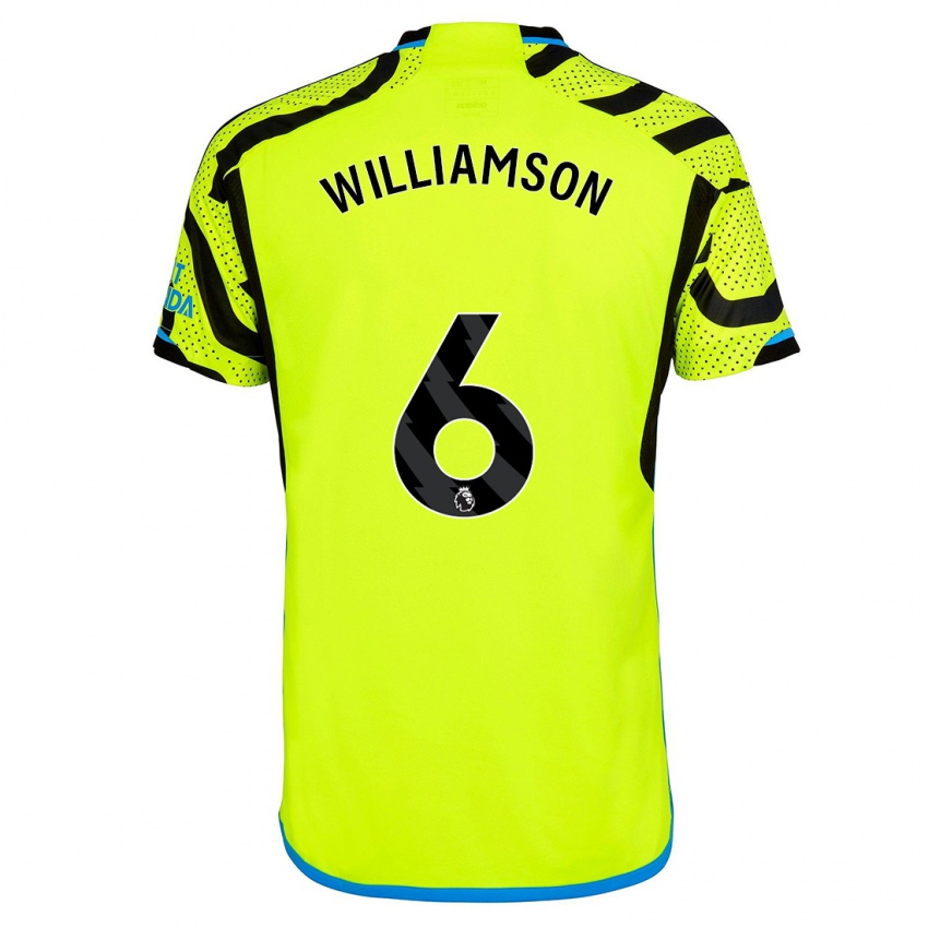 Niño Camiseta Leah Williamson #6 Amarillo 2ª Equipación 2023/24 La Camisa
