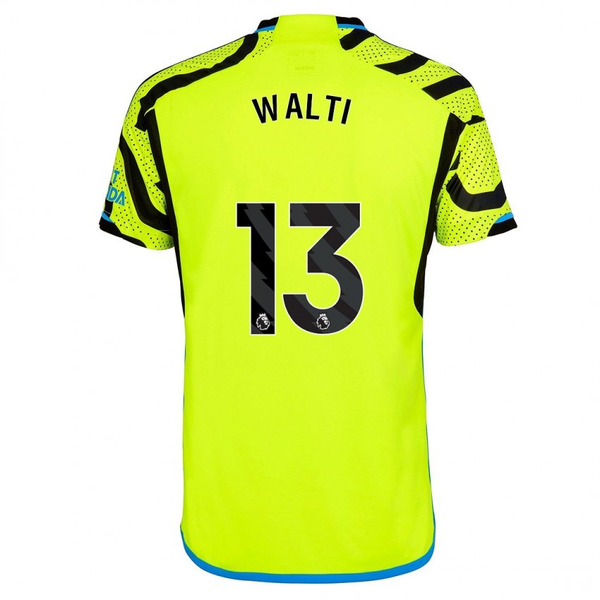 Niño Camiseta Lia Walti #13 Amarillo 2ª Equipación 2023/24 La Camisa