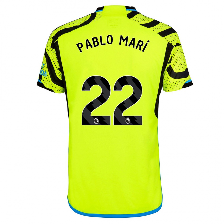 Niño Camiseta Pablo Mari #22 Amarillo 2ª Equipación 2023/24 La Camisa