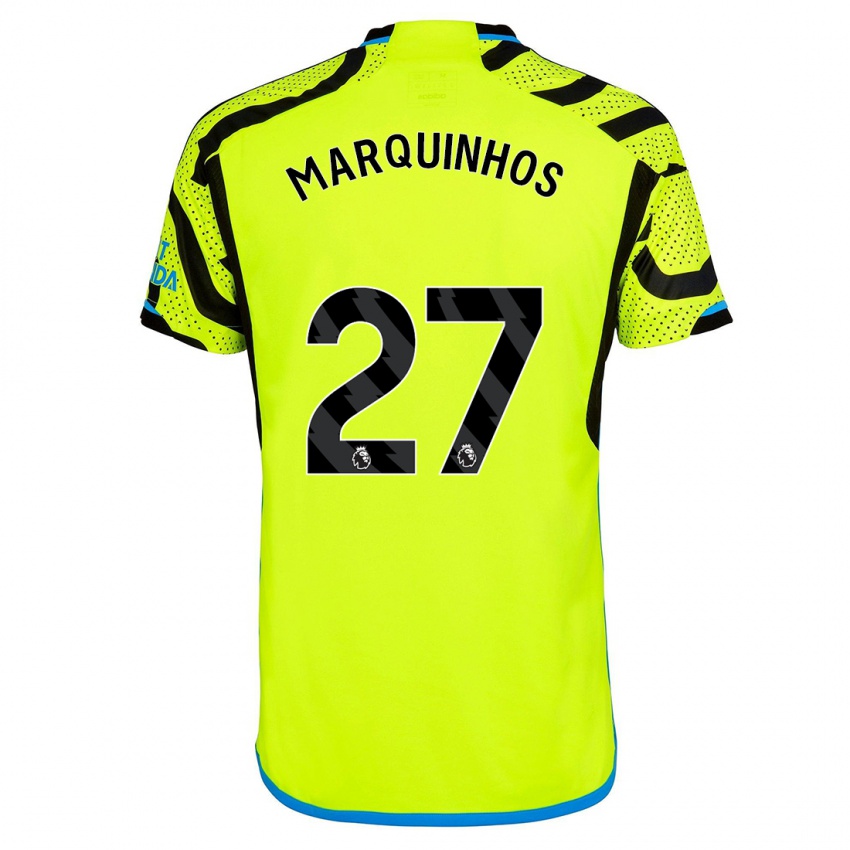 Niño Camiseta Marquinhos #27 Amarillo 2ª Equipación 2023/24 La Camisa