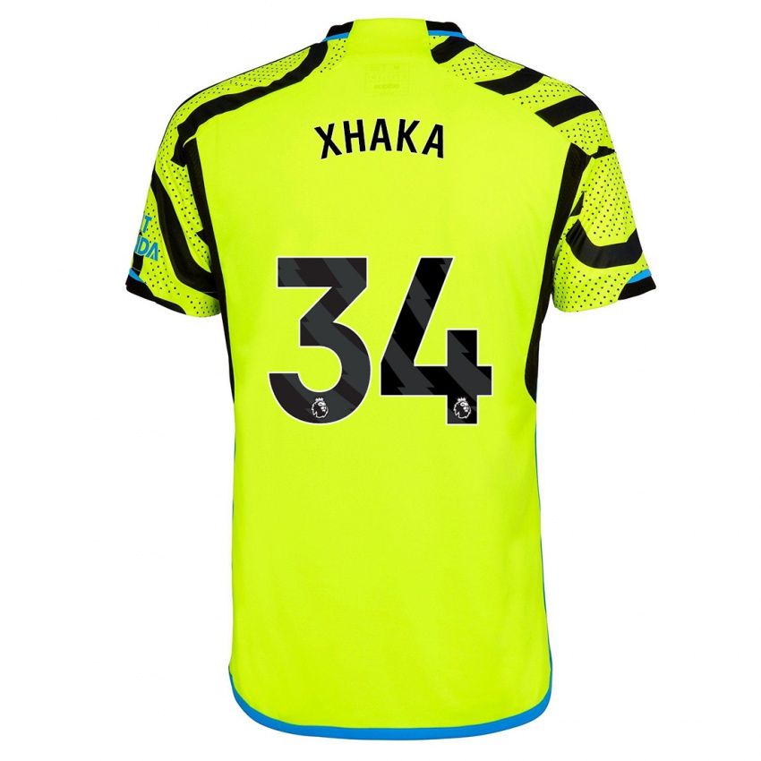 Niño Camiseta Granit Xhaka #34 Amarillo 2ª Equipación 2023/24 La Camisa
