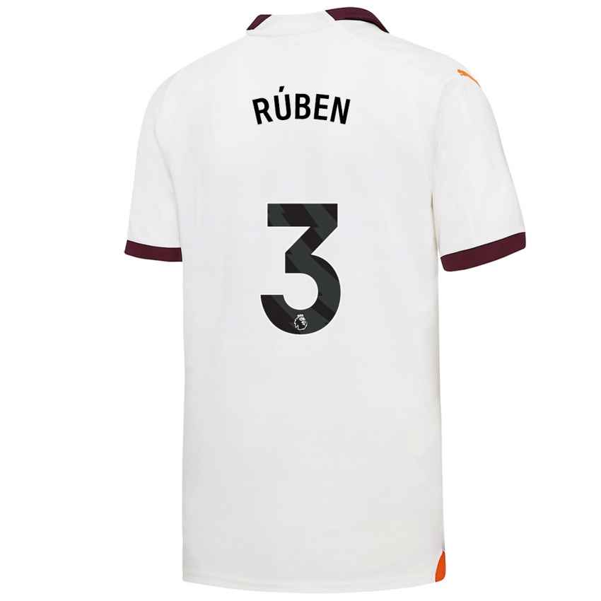 Niño Camiseta Ruben Dias #3 Blanco 2ª Equipación 2023/24 La Camisa