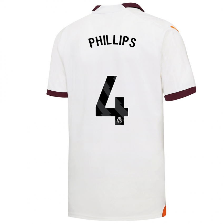 Niño Camiseta Kalvin Phillips #4 Blanco 2ª Equipación 2023/24 La Camisa