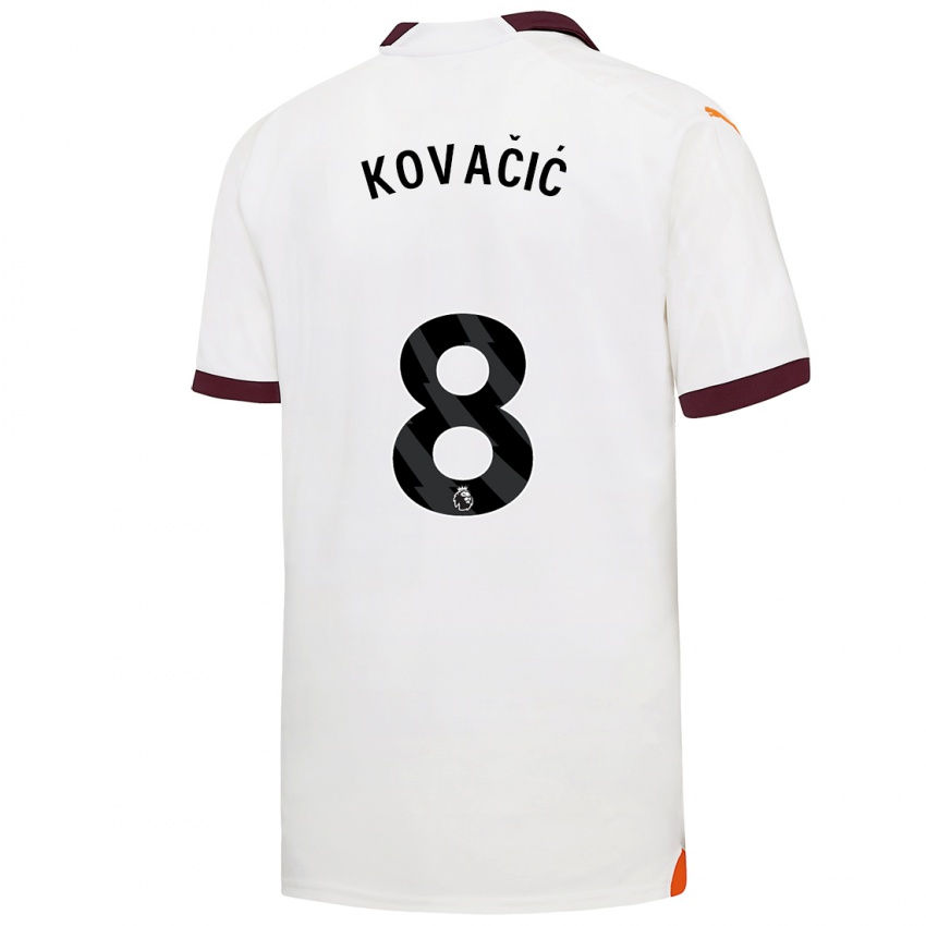 Niño Camiseta Mateo Kovacic #8 Blanco 2ª Equipación 2023/24 La Camisa