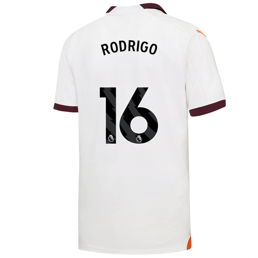Niño Camiseta Rodrigo Hernandez #16 Blanco 2ª Equipación 2023/24 La Camisa