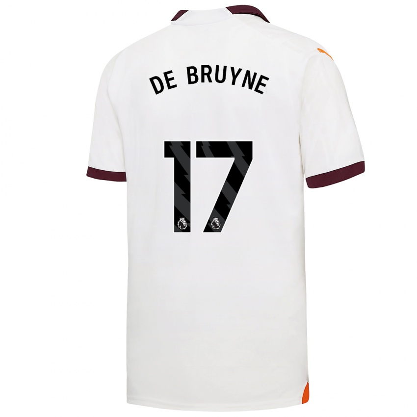 Niño Camiseta Kevin De Bruyne #17 Blanco 2ª Equipación 2023/24 La Camisa