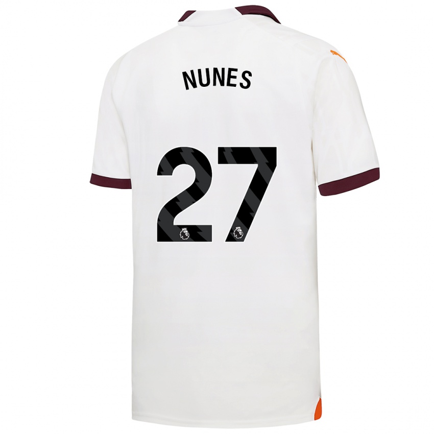 Niño Camiseta Matheus Nunes #27 Blanco 2ª Equipación 2023/24 La Camisa