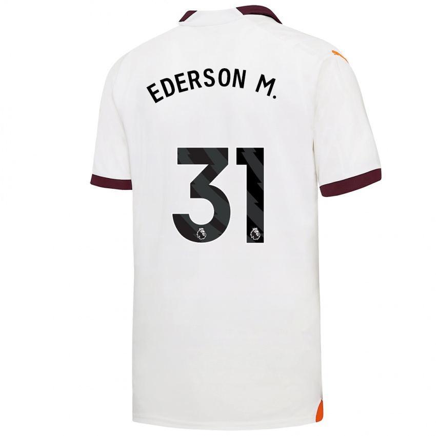 Niño Camiseta Ederson Moraes #31 Blanco 2ª Equipación 2023/24 La Camisa