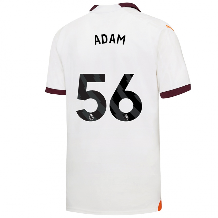 Niño Camiseta Josh Adam #56 Blanco 2ª Equipación 2023/24 La Camisa