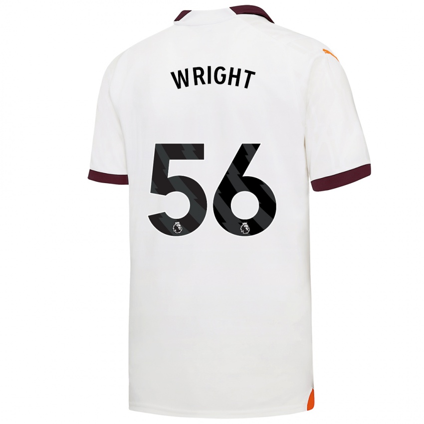 Niño Camiseta Jacob Wright #56 Blanco 2ª Equipación 2023/24 La Camisa