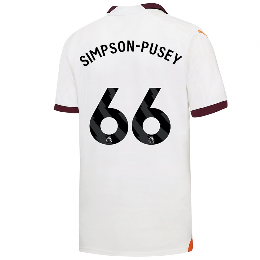 Niño Camiseta Jahmai Simpson-Pusey #66 Blanco 2ª Equipación 2023/24 La Camisa