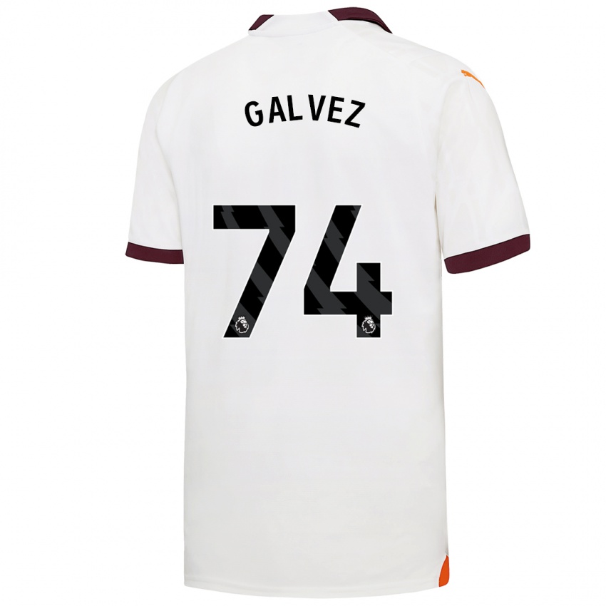Niño Camiseta Tomas Galvez #74 Blanco 2ª Equipación 2023/24 La Camisa