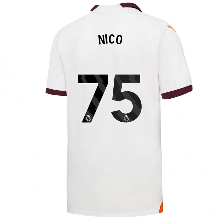 Niño Camiseta Nico O'reilly #75 Blanco 2ª Equipación 2023/24 La Camisa