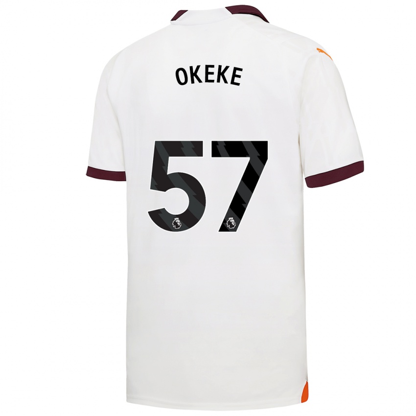 Niño Camiseta Michael Okeke #57 Blanco 2ª Equipación 2023/24 La Camisa