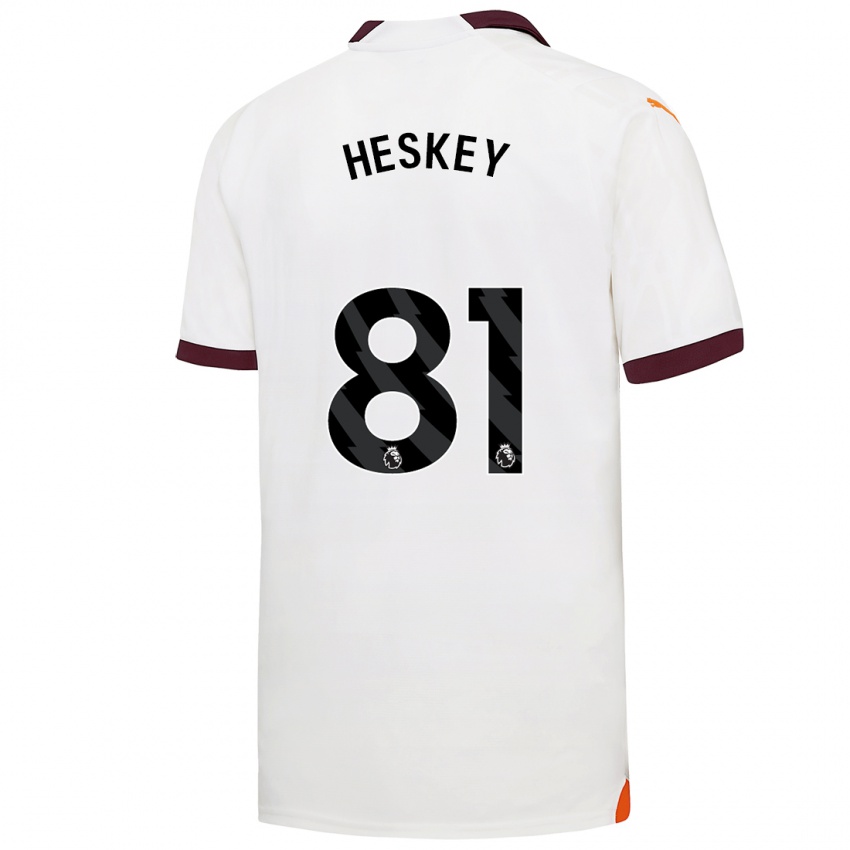 Niño Camiseta Jaden Heskey #81 Blanco 2ª Equipación 2023/24 La Camisa