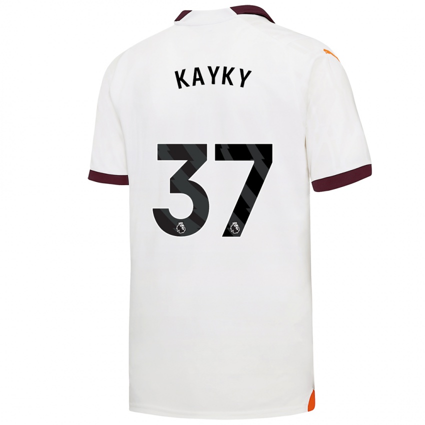 Niño Camiseta Kayky #37 Blanco 2ª Equipación 2023/24 La Camisa
